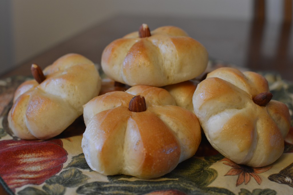 Pumpkin Shaped Rolls | She Bakes and Creates